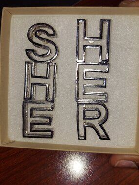 SHE/HER PRONOUN STATEMENT PIECE EARRINGS